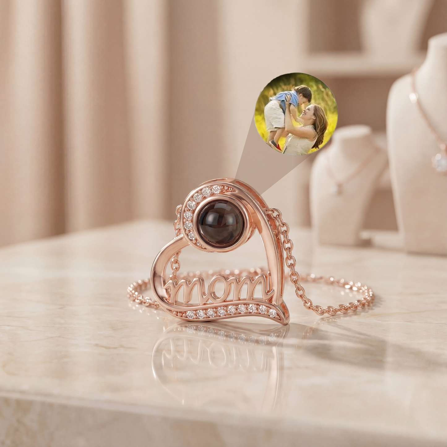 Personalized Hidden Photo Necklace for Moms – Meaningful Mother’s Day & Birthday Gift