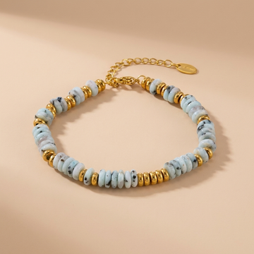 Laguna Mist Bracelet – Ocean Stone & 18K Gold