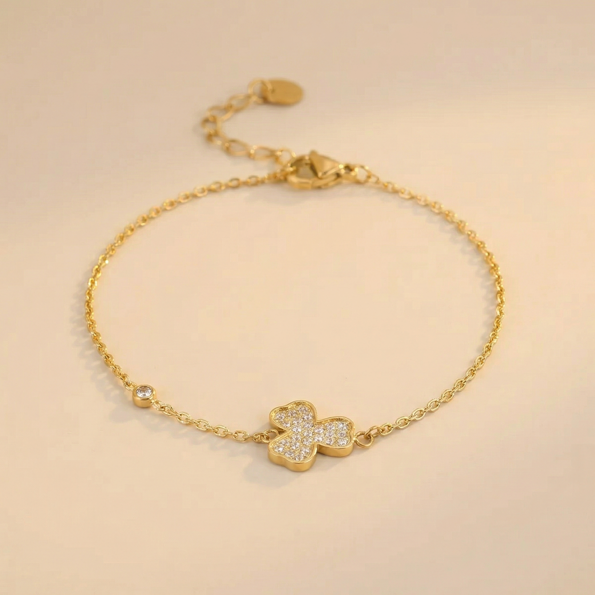Soléa Pavé Clover Bracelet — 18k PVD Gold