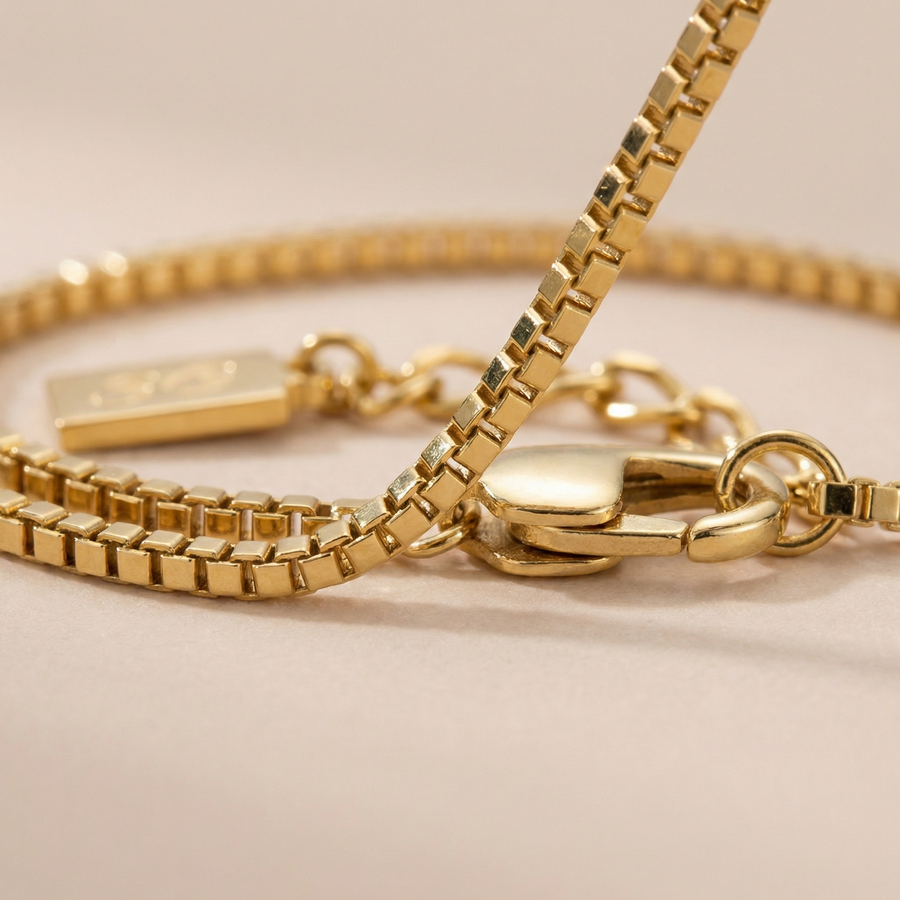 Soléa Linea Box Armband — 18k PVD Goud