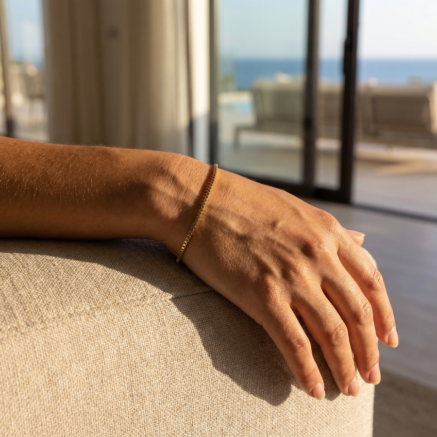 Soléa Linea Box Armband — 18k PVD Goud