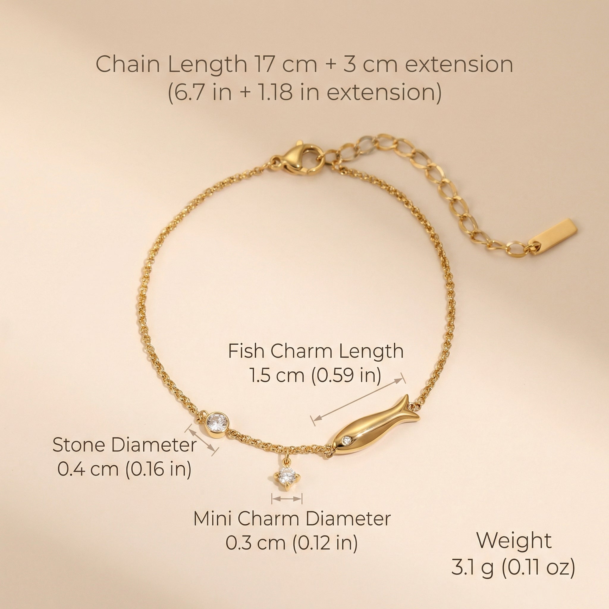 Soléa Calista Maré Bracelet — 18k PVD Gold