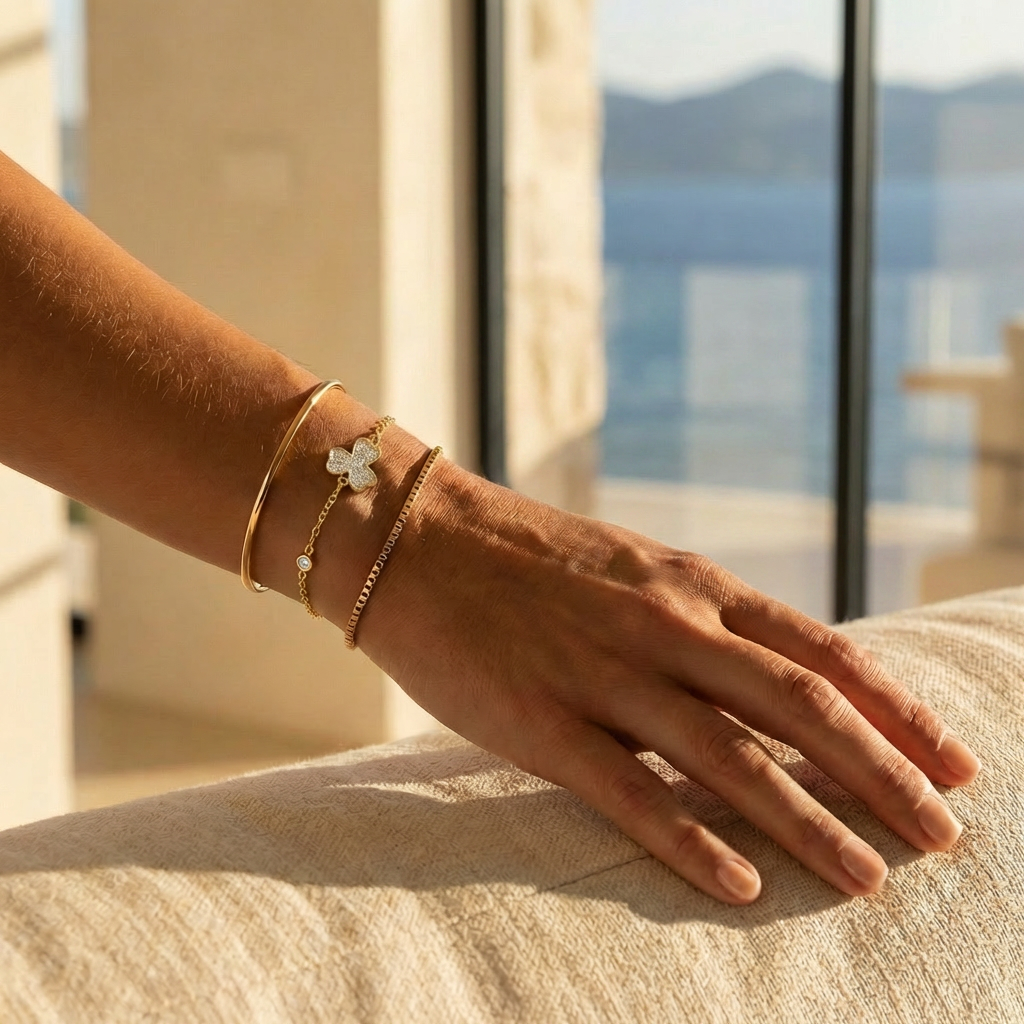 Soléa Linea Box Bracelet — 18k PVD Gold