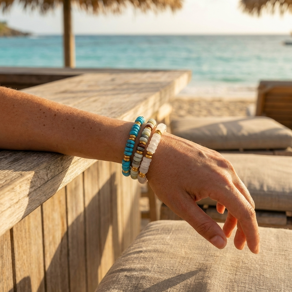 Azurea Tide Bracelet – Turquoise Stone & 18K Gold