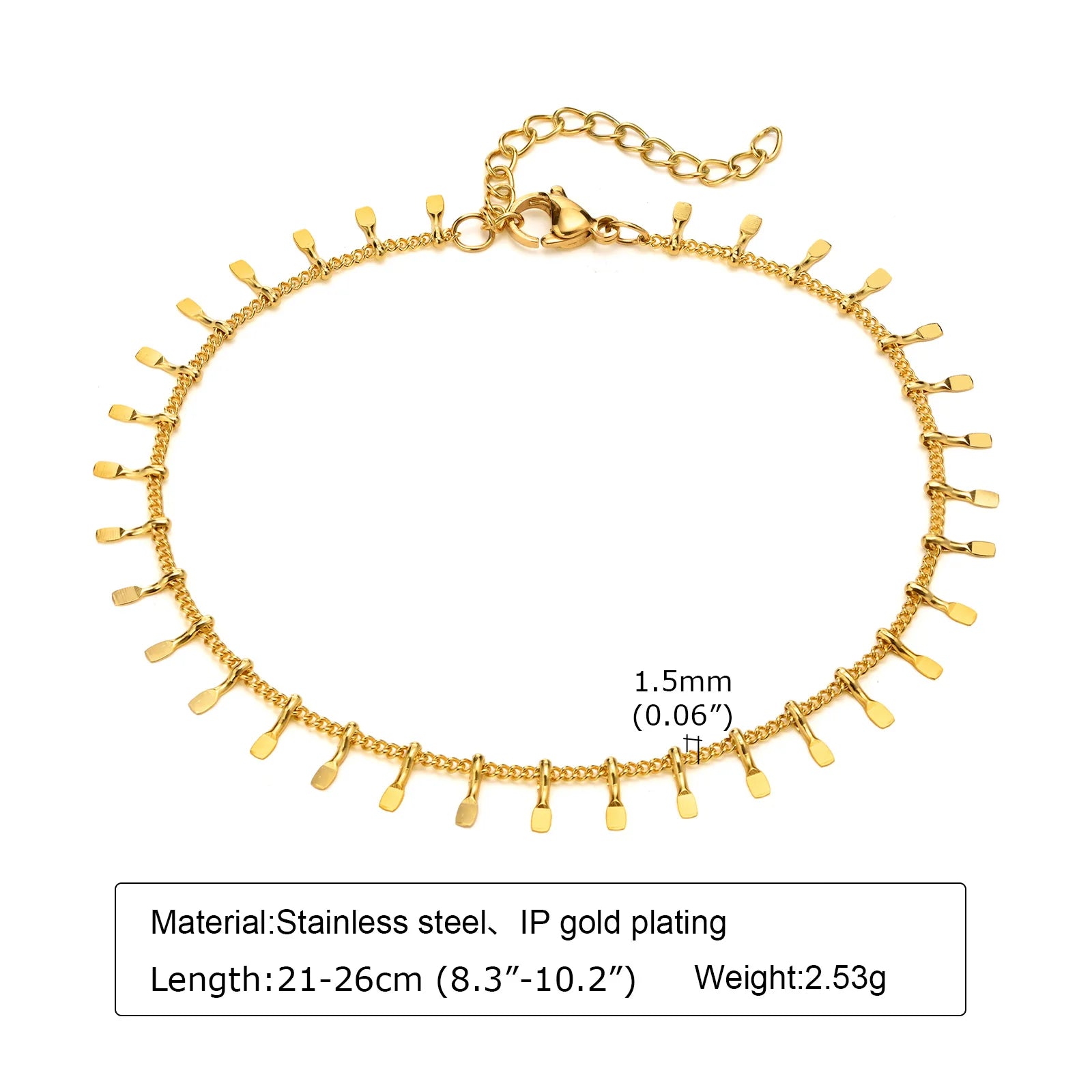 Lucky Blue Evil Eye Beaded Anklet – Waterproof Gold