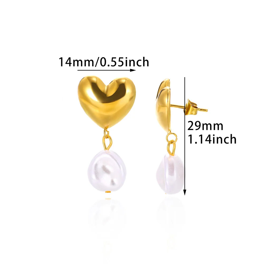 Vintage Baroque Pearl Circle Drop Earrings