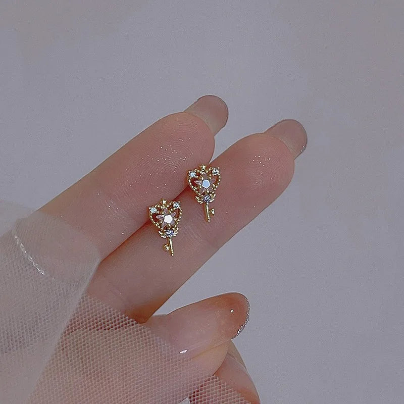 Cute Zircon Cherry Stud Earrings