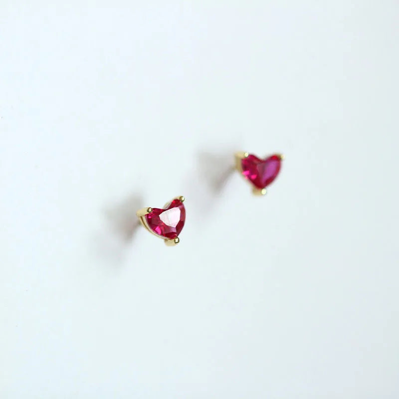 Cute Zircon Cherry Stud Earrings