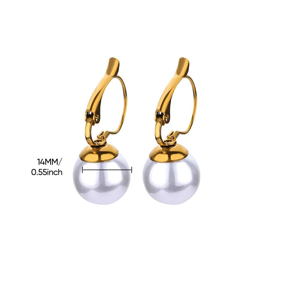 Vintage Baroque Pearl Circle Drop Earrings