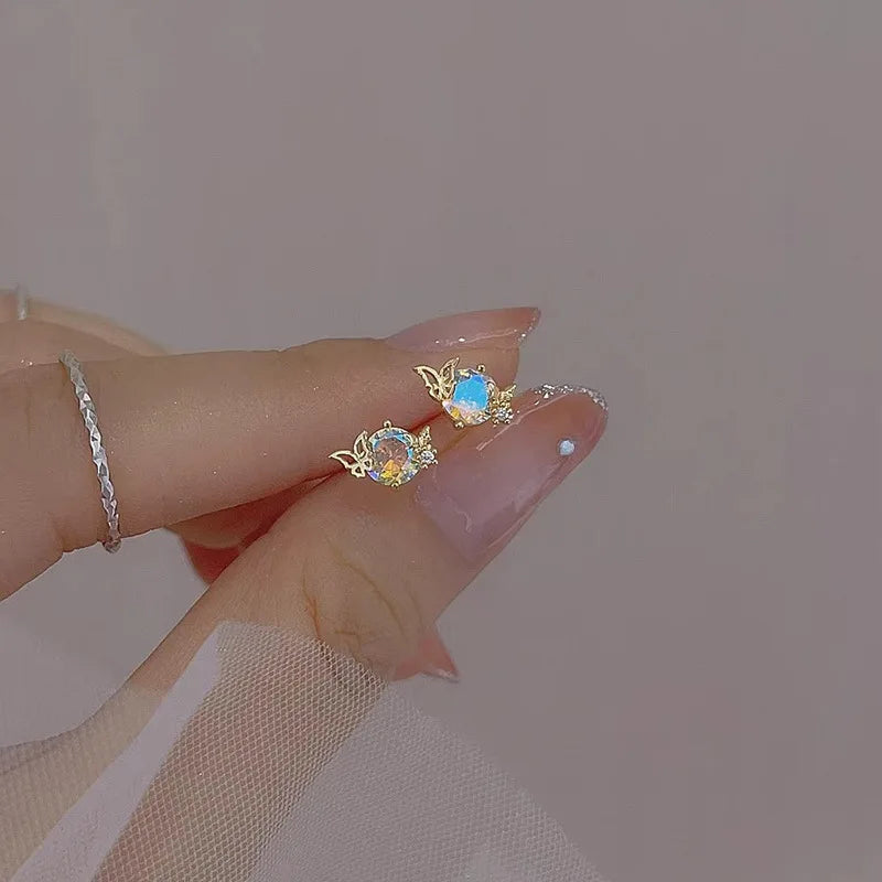Cute Zircon Cherry Stud Earrings