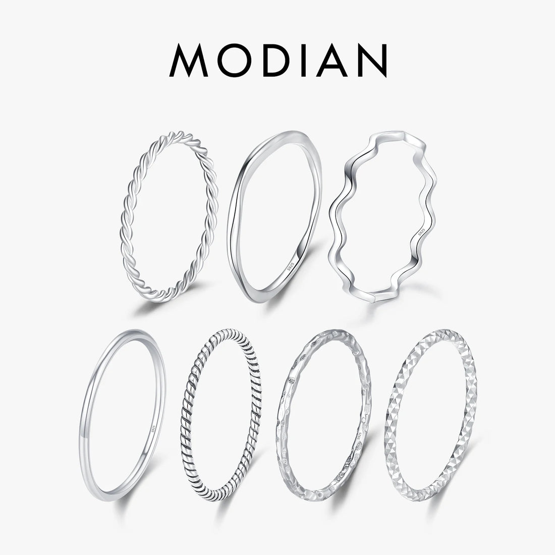 Sterling Silver Stackable Wave Ring