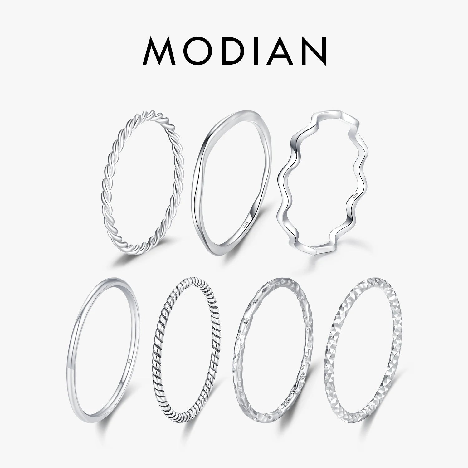 Sterling Silver Stackable Wave Ring