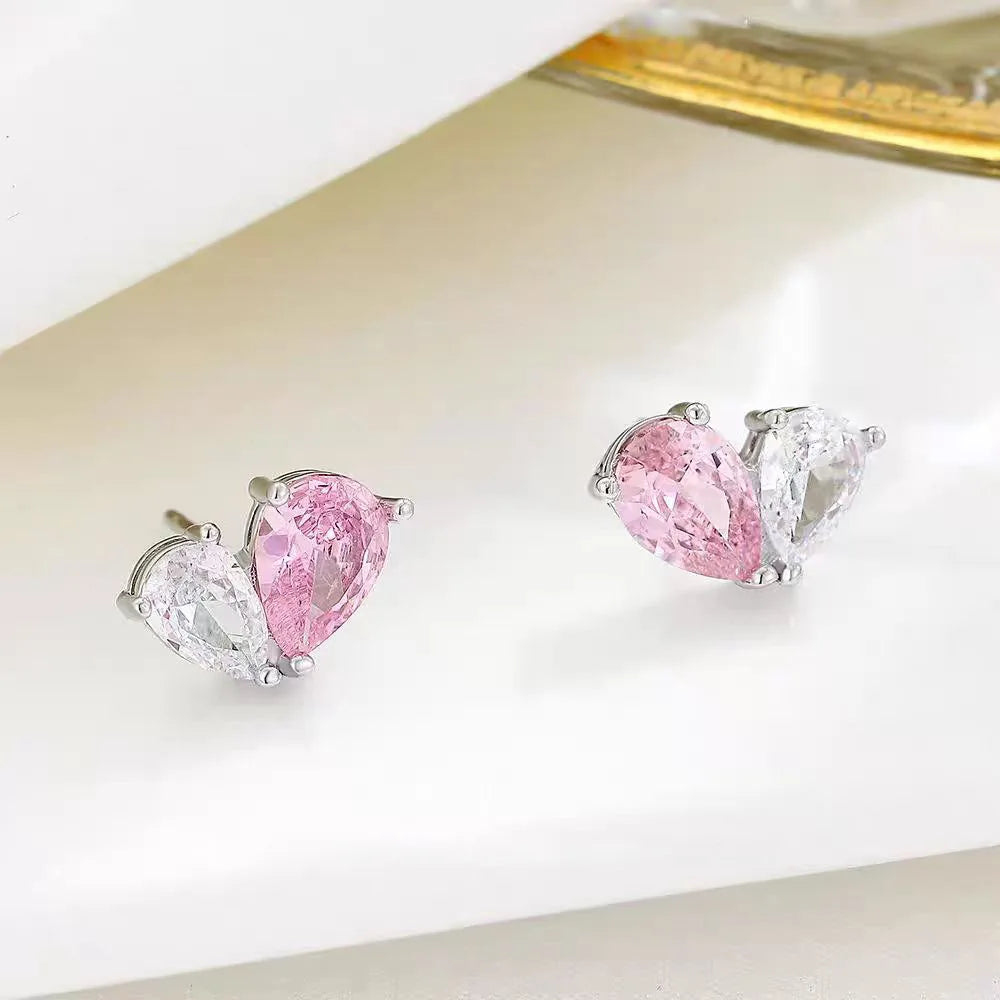 Cute Zircon Cherry Stud Earrings