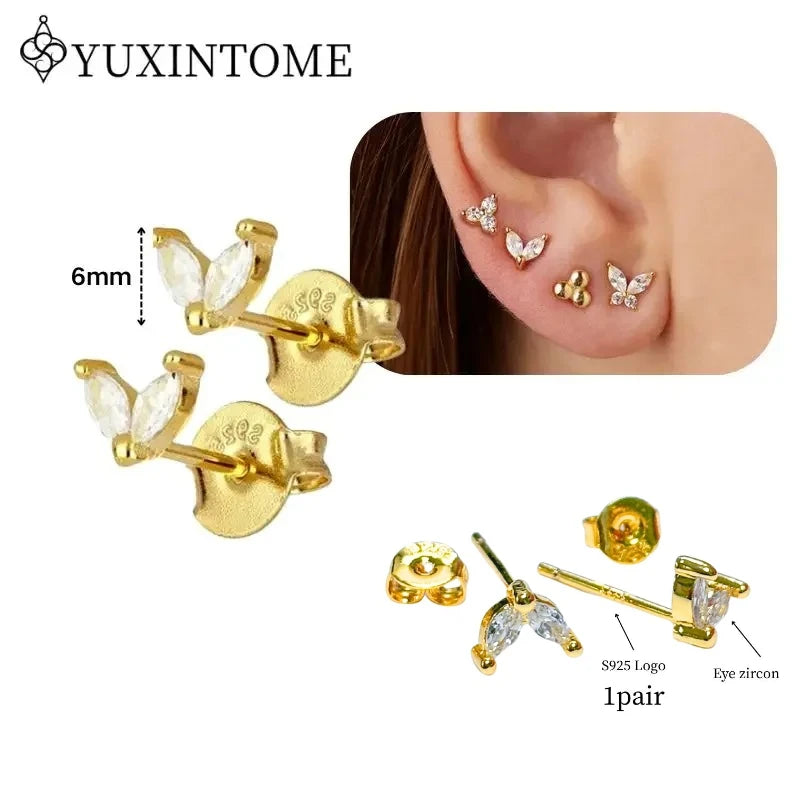 Crystal Water Drop Huggie Hoop Earrings – 925 Sterling Silver