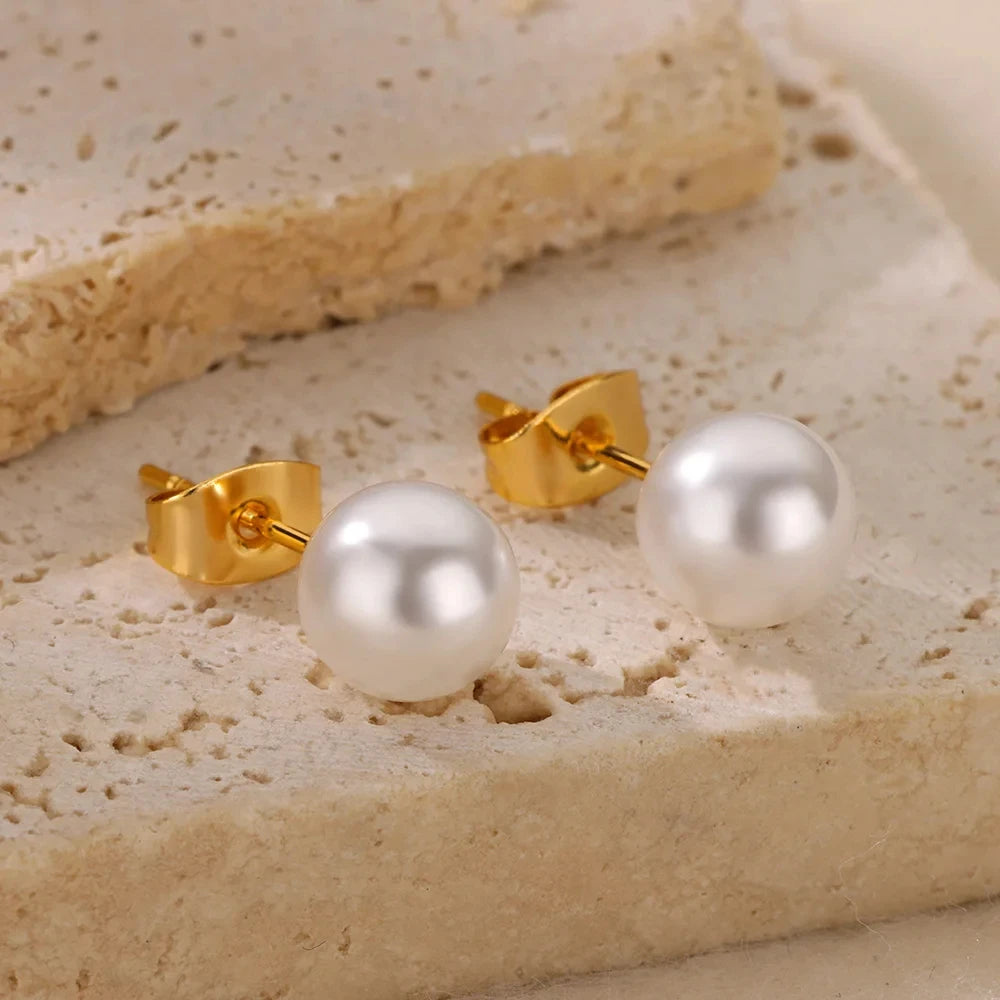 Vintage Baroque Pearl Circle Drop Earrings