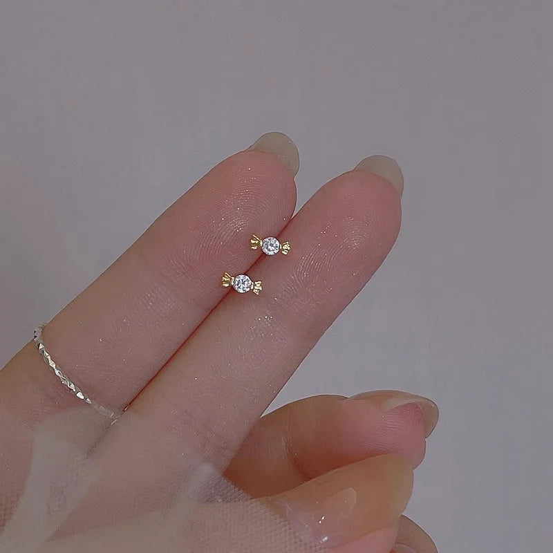 Cute Zircon Cherry Stud Earrings