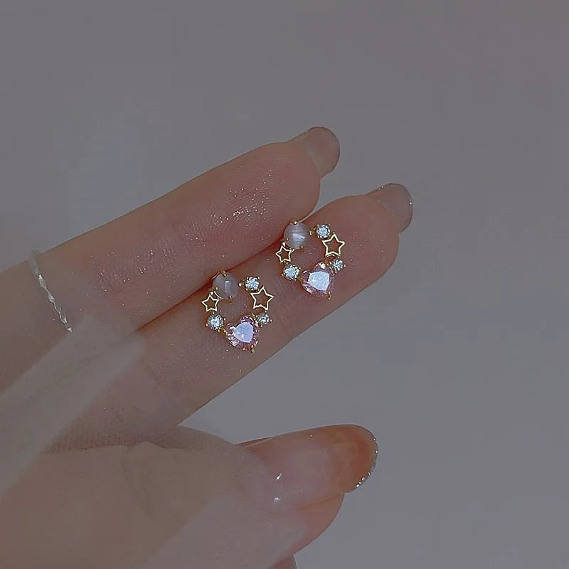 Cute Zircon Cherry Stud Earrings