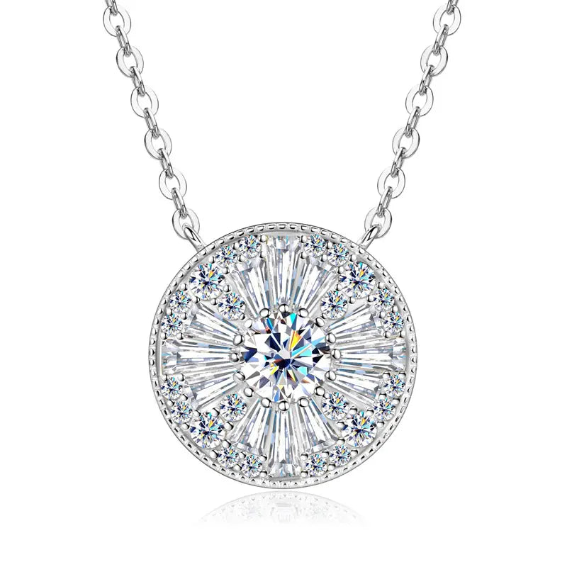Certified D-Color Moissanite Necklace – 14k Gold-Filled