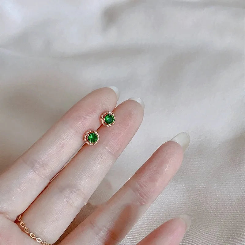 Cute Zircon Cherry Stud Earrings