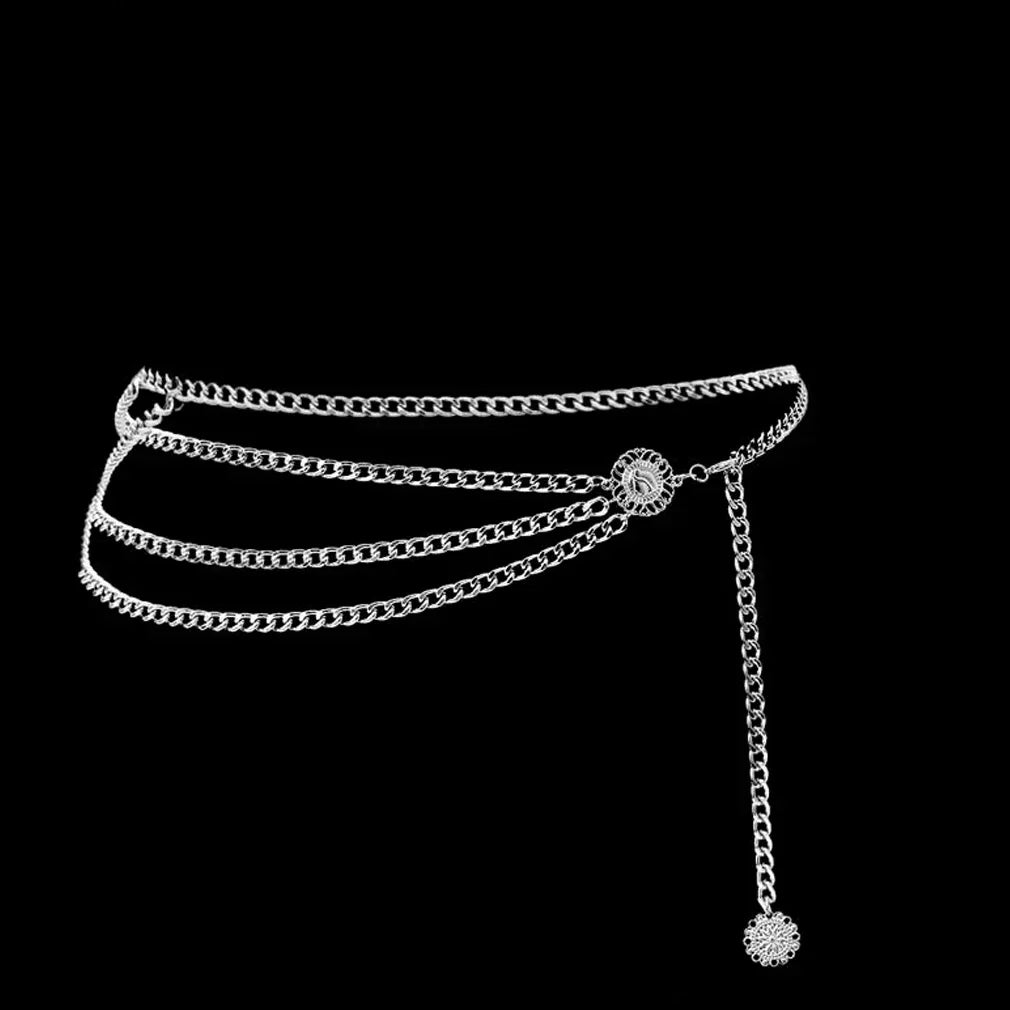 Crystal Fringe Chain Waist Belt – Statement Body Chain