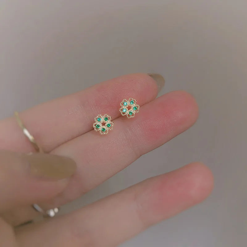 Cute Zircon Cherry Stud Earrings