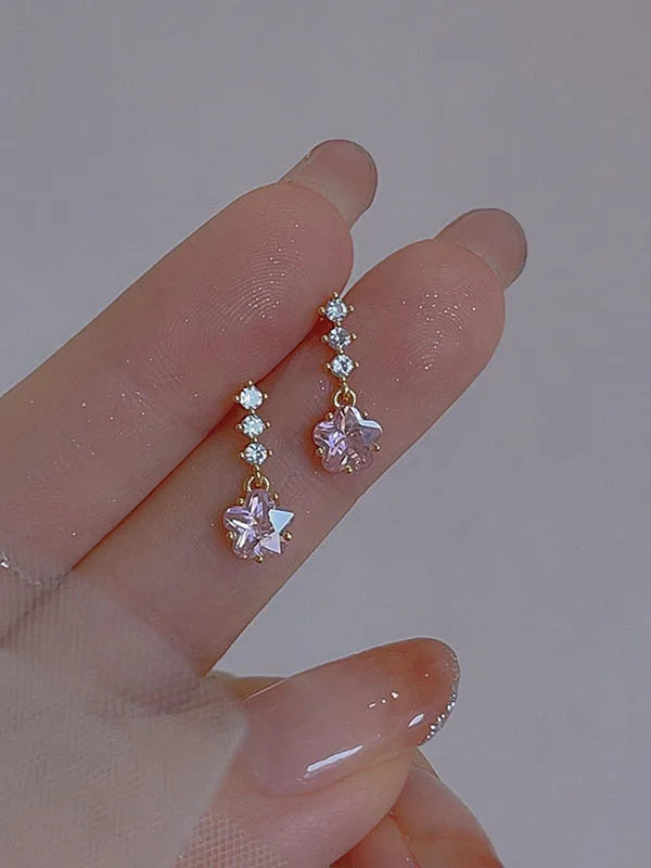 Cute Zircon Cherry Stud Earrings