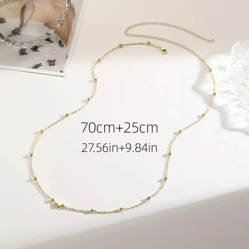 Y2K Double Layer Gold Belly Chain