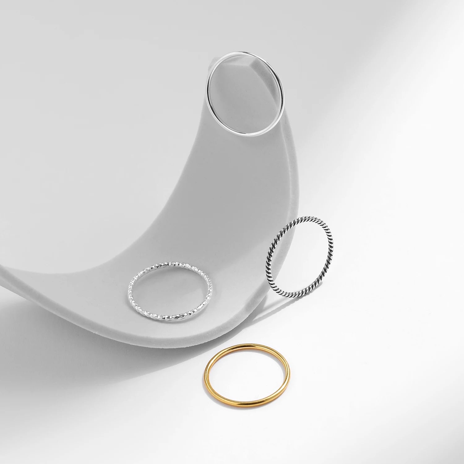 Sterling Silver Stackable Wave Ring