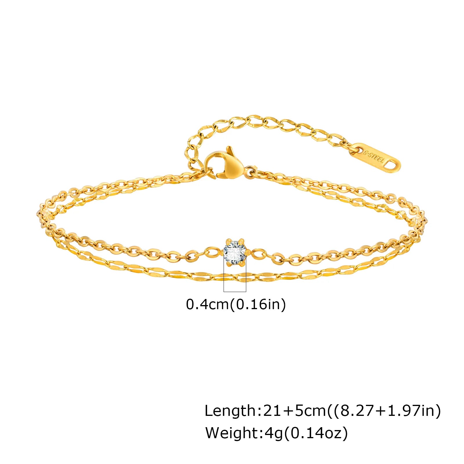 Lucky Blue Evil Eye Beaded Anklet – Waterproof Gold