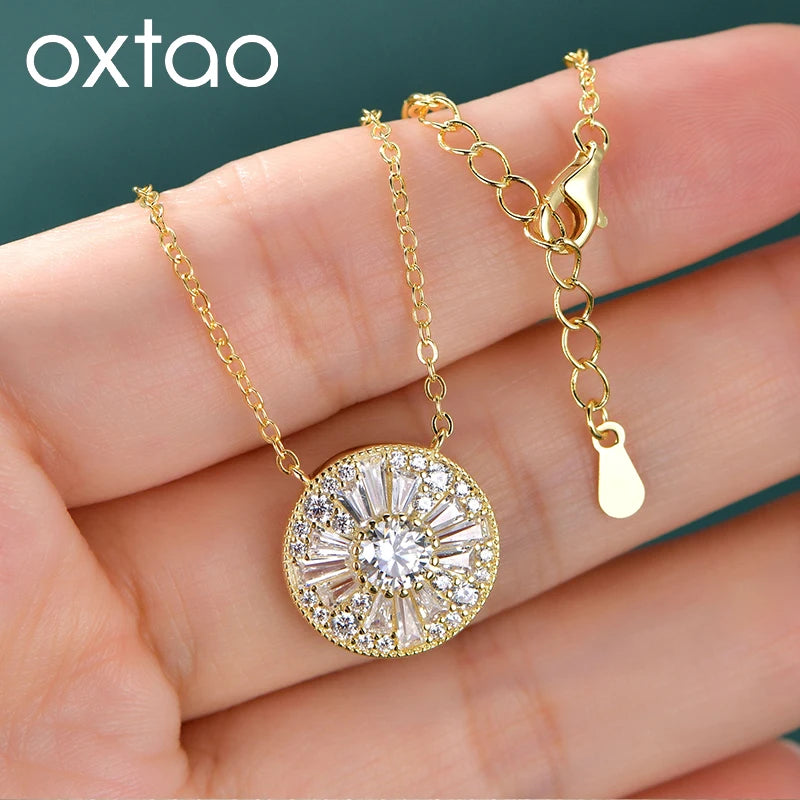 Certified D-Color Moissanite Necklace – 14k Gold-Filled