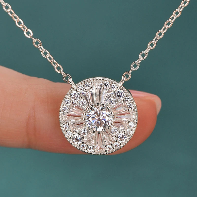 Certified D-Color Moissanite Necklace – 14k Gold-Filled