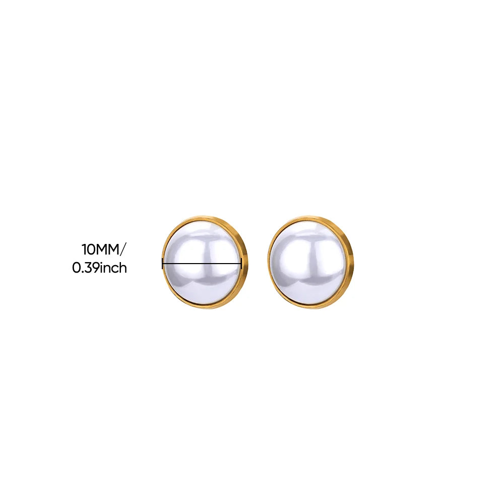 Vintage Baroque Pearl Circle Drop Earrings