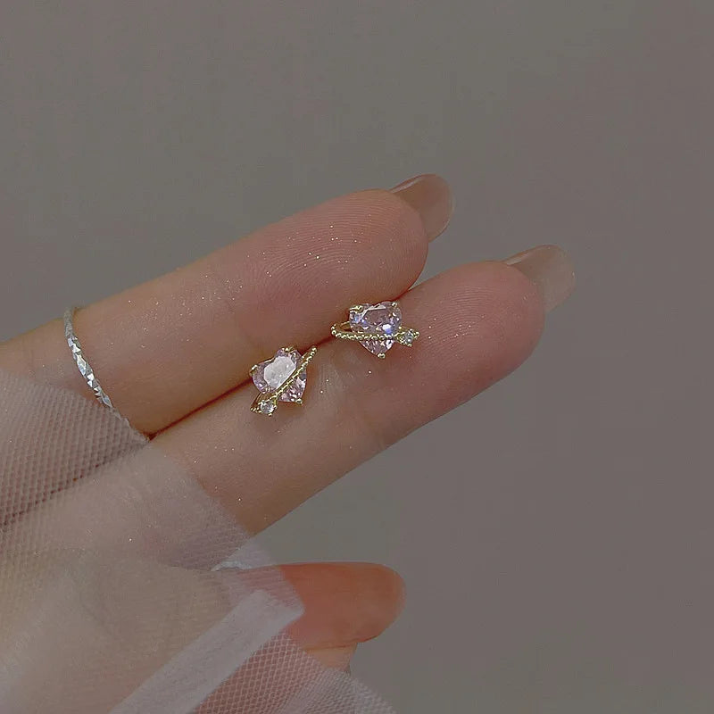 Cute Zircon Cherry Stud Earrings