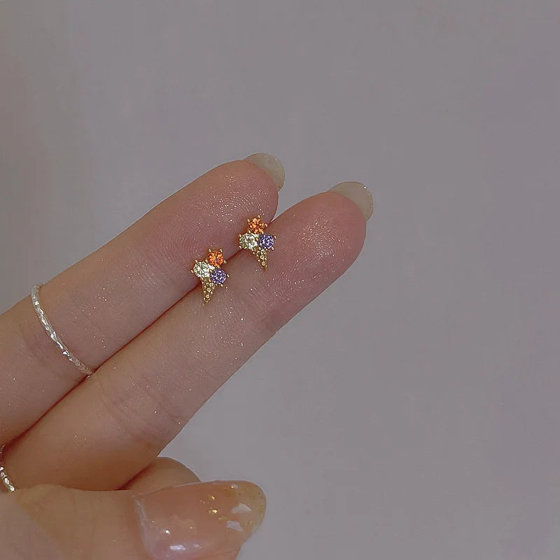 Cute Zircon Cherry Stud Earrings