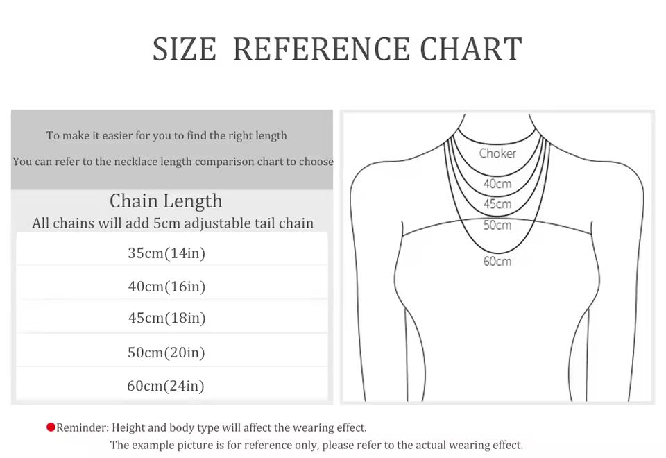 Size reference chart